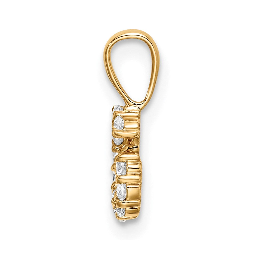 14k 1/8ct Lab Grown Diamond VS/SI+ G+ Complete Letter G Intitial Pendant