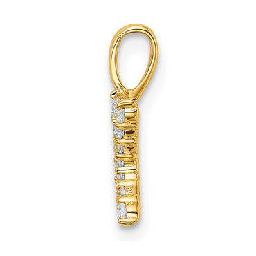 14k 1/8ct Lab Grown Diamond VS/SI+ G+ Complete Letter K Initial Pendant