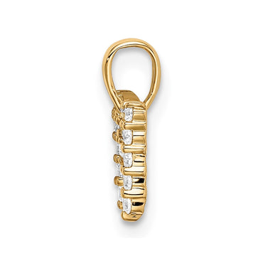 14k 1/6ct Lab Grown Diamond VS/SI+ G+ Complete Letter M Initial Pendant