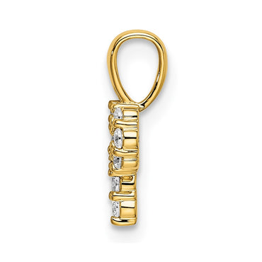 14k 1/10ct Lab Grown Diamond VS/SI+ G+ Complete Letter P Initial Pendant