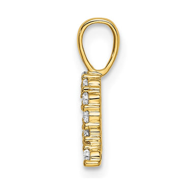 14k 1/6ct Lab Grown Diamond VS/SI+ G+ Complete Letter Q Initial Pendant