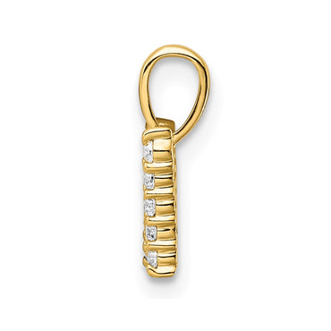 14k 1/6ct Lab Grown Diamond VS/SI+ G+ Complete Letter W Initial Pendant