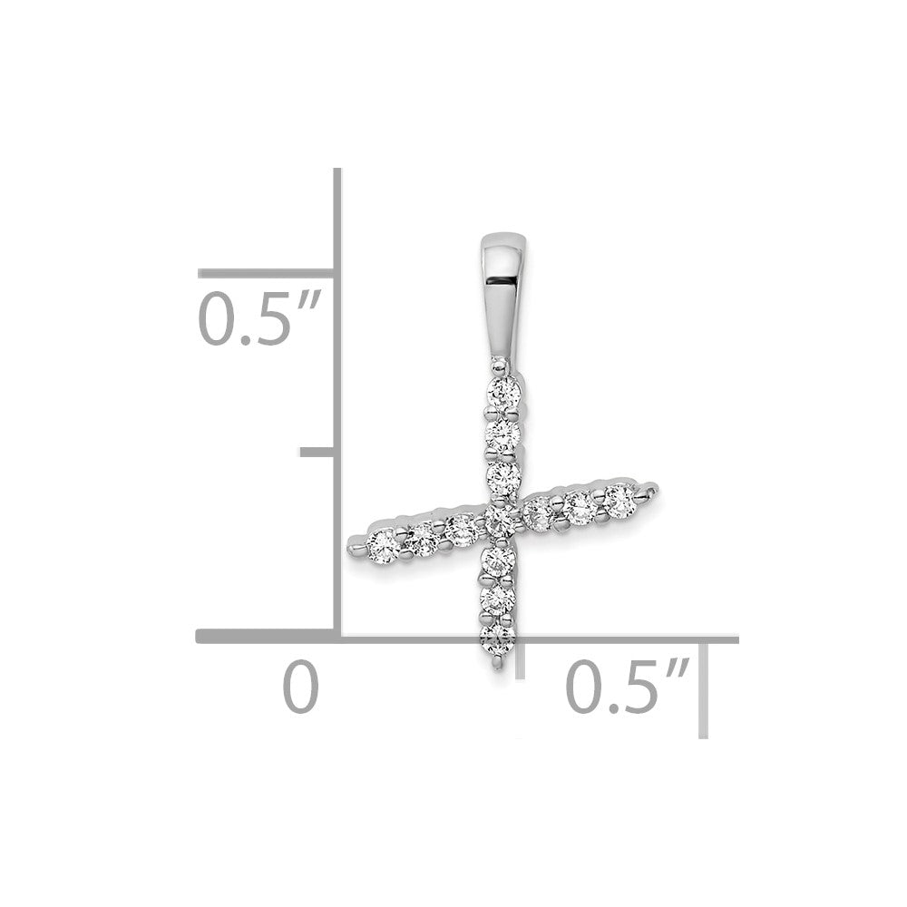 14kw 1/8ct Lab Grown Diamond VS/SI+ G+ Complete Letter X Initial Pendant