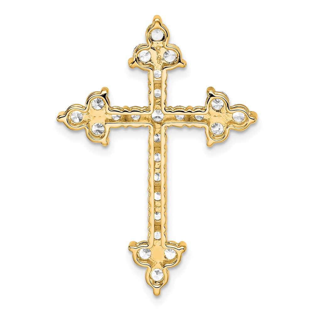 14k 1 1/2ct Lab Grown Diamond VS/SI+ G+ Comp Cross Pendant