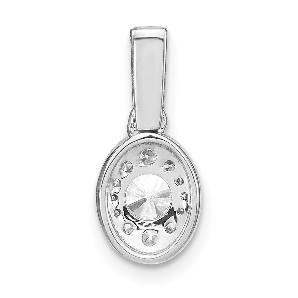 14kw 1/2ct Lab Grown Diamond VS/SI+ G+ Oval Comp Vintage Pendant