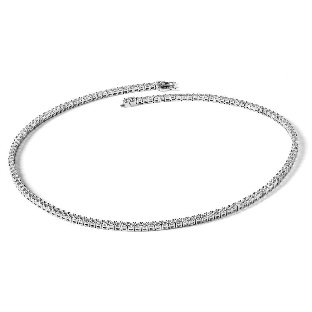 14kw 10ct Cert Lab Grown Diamond VS/SI+ G+ Comp 16in Tennis Necklace