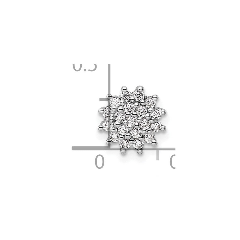 14k White Gold 1/4 ct Lab Grown Diamond VS/SI+ G+ Chain Slide Pendant
