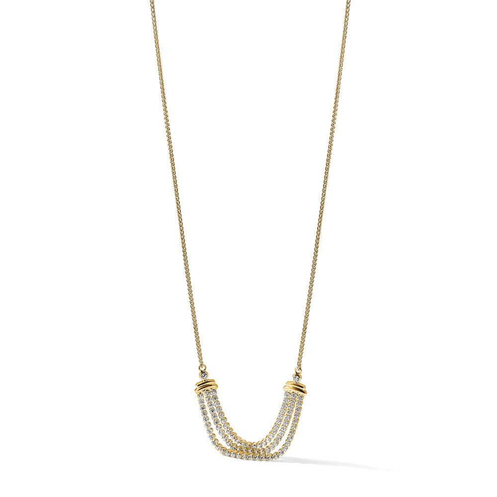 14kw 2 1/6ct Lab Grown Dia VS/SI+ G+ Adjustable Tennis Style Bolo Necklace