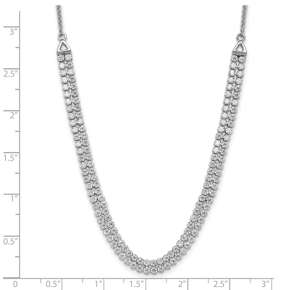 14kw 3 1/3ct Lab Grown Dia VS/SI+ G+ Adjustable Tennis Bolo Necklace
