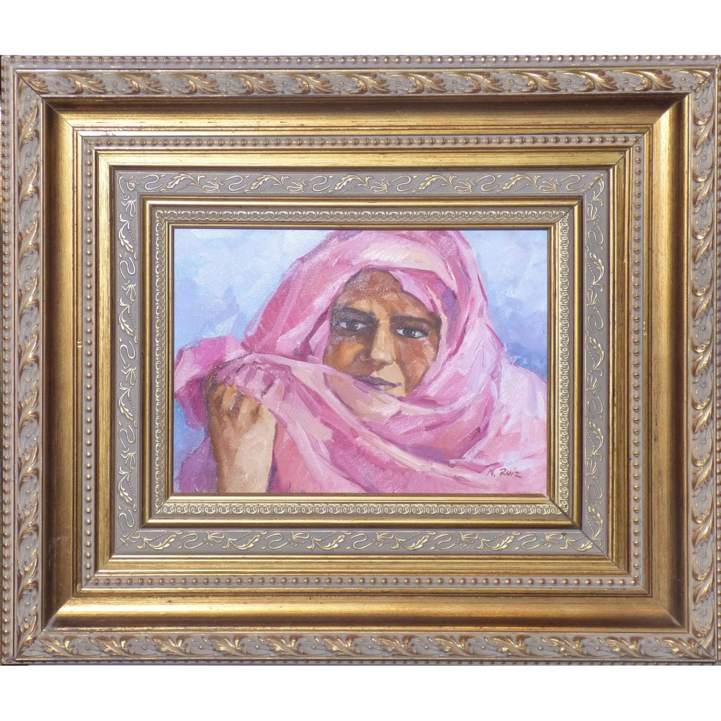 One Of The Kind Painting Canvas Wall Art Spanish Oil Painting Ready To Hang For Home Wall Art Decoration 22" X 19" Abcp-19