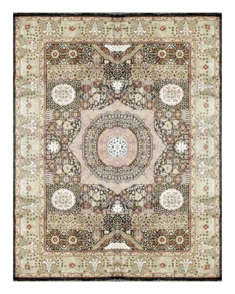 One Of The Kind Pakistani Hand-Knotted Rug 11'08" x 9'01"