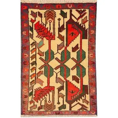 One Of The Kind Persian Bakhtiar Rug 3'9" x 2'5"