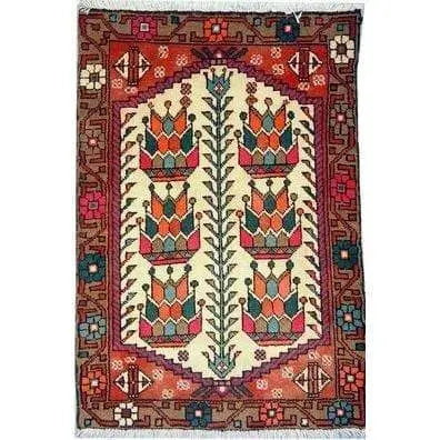 One Of The Kind Persian Bakhtiar Rug 3'9" x 2'7"