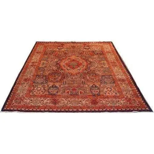 One Of The Kind Persian Kashan Rug 12'10" x 9'7"