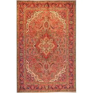 One Of The Kind Persian Tabriz Rug 9'10" x 6'4"