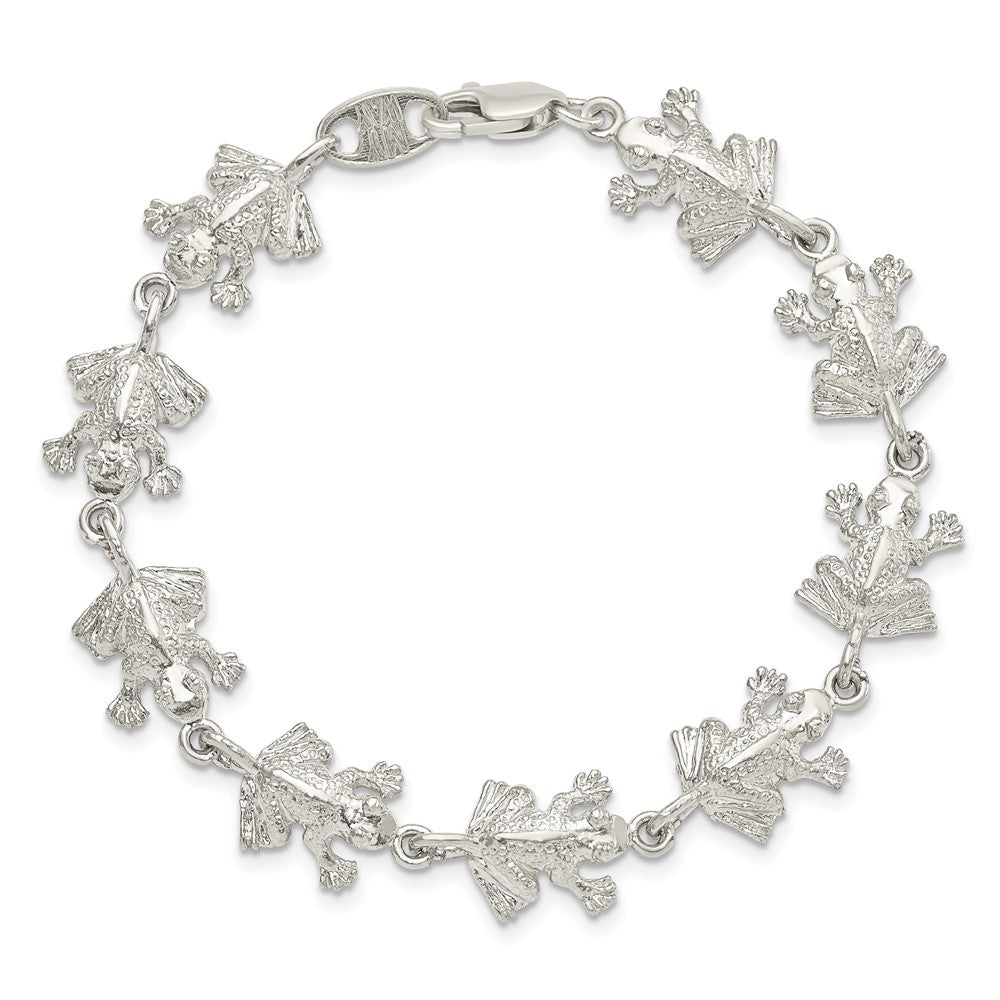 Sterling Silver Frogs Bracelet