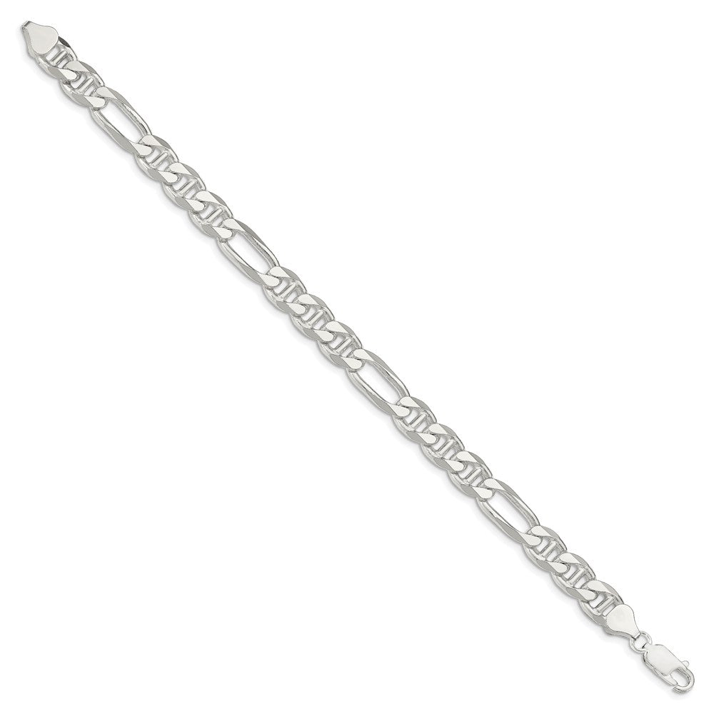Sterling Silver 8.25mm Figaro Anchor Chain