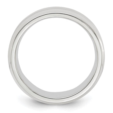 Sterling Silver 6mm Bevel Edge Size 11 Band