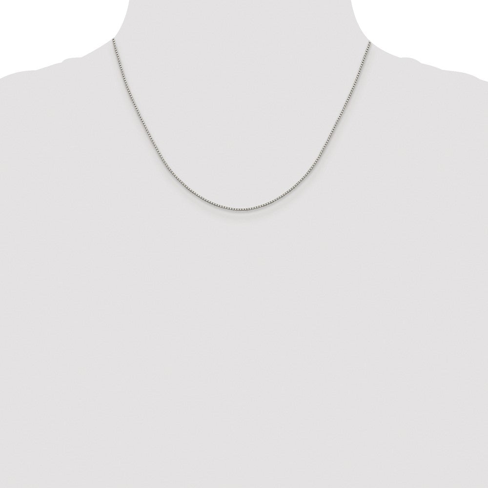 Sterling Silver Rhodium-plated 1.15mm 8 Sided Box Chain