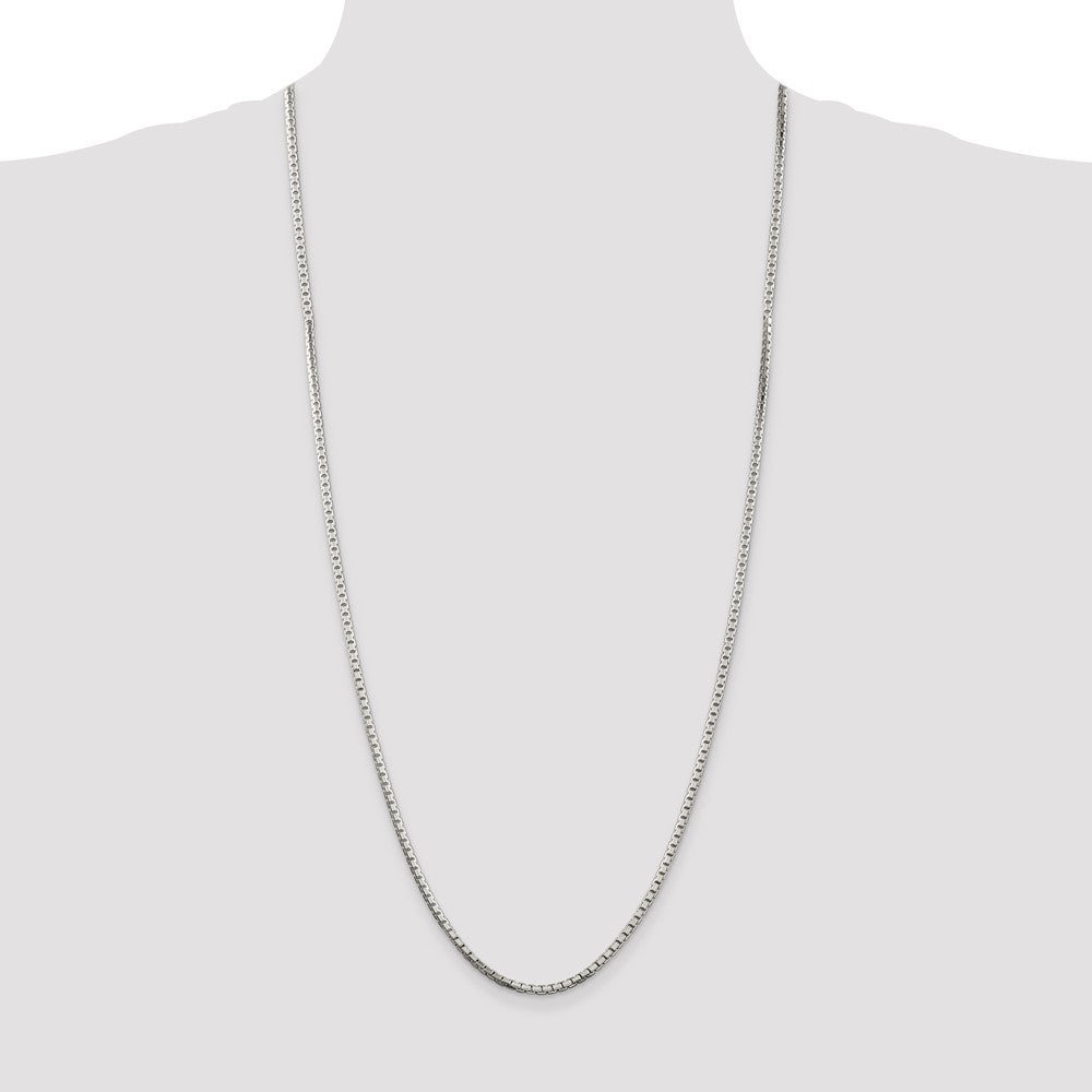 Sterling Silver 2.5mm 8 Sided Box Chain