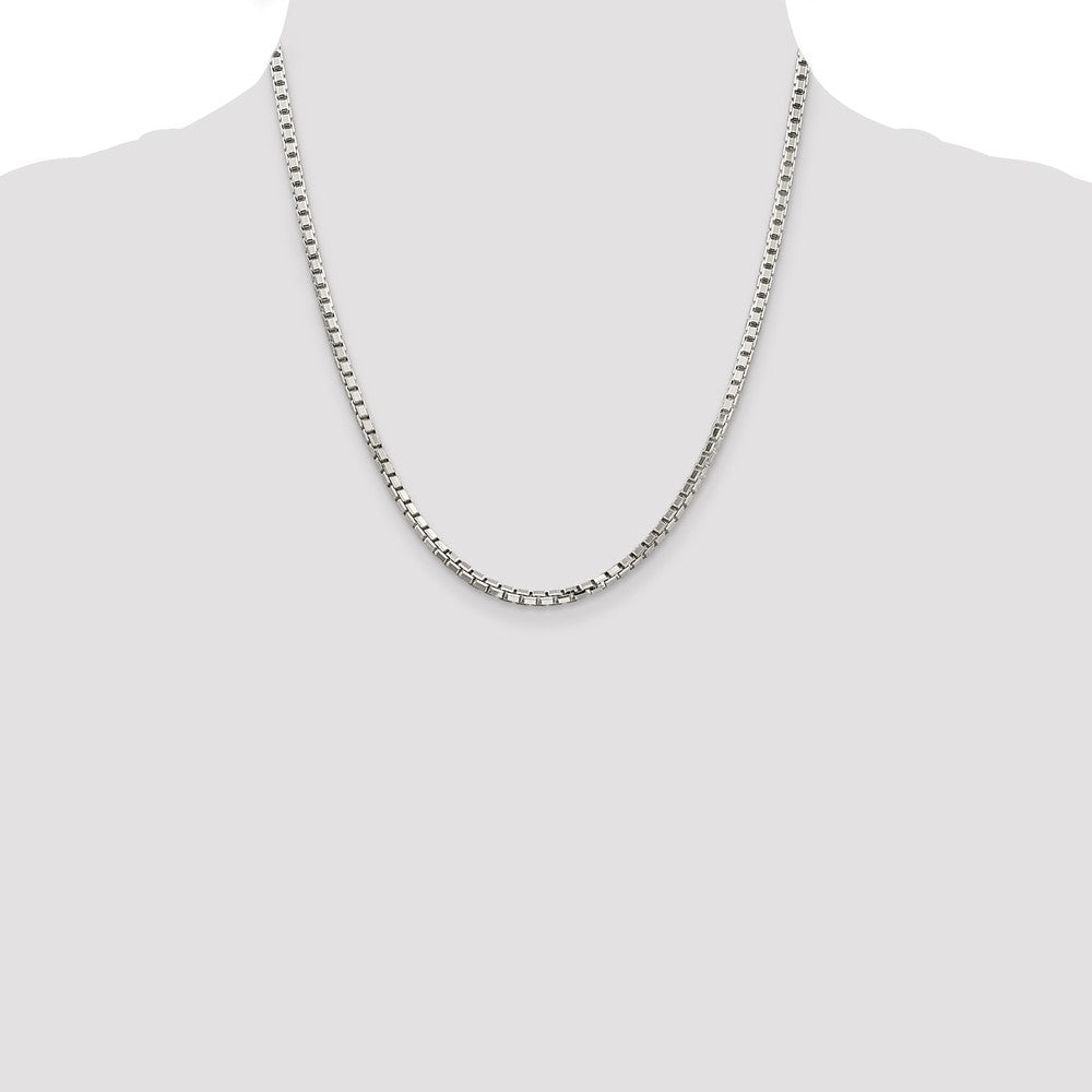 Sterling Silver 2.9mm 8 Sided Box Chain