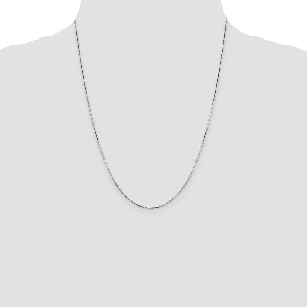 Sterling Silver .8mm Box Chain w/4in ext.