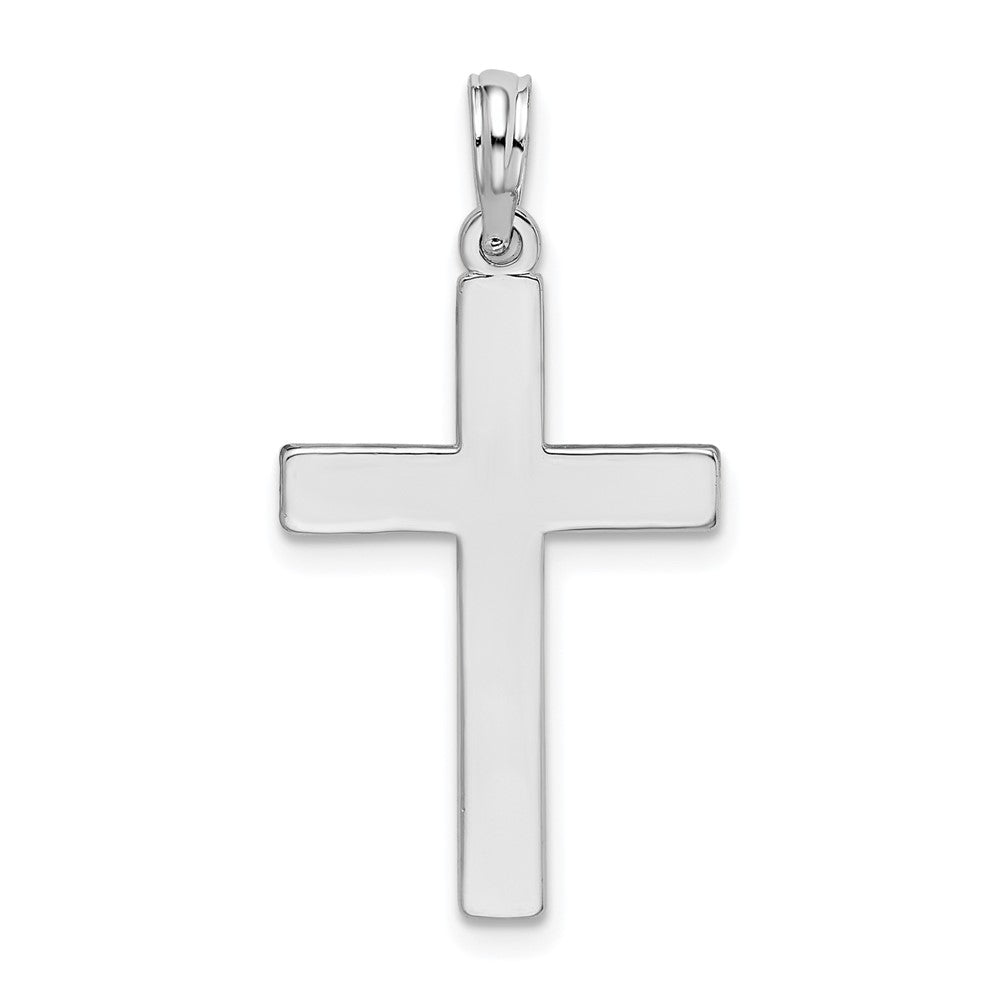 Sterling Silver Polished Flat Latin Cross Pendant