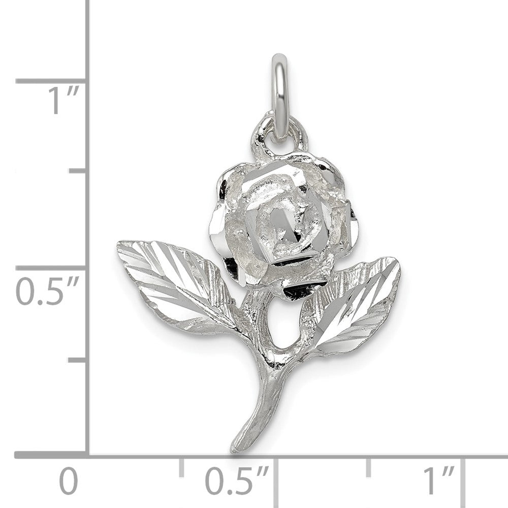Sterling Silver Rose Pendant