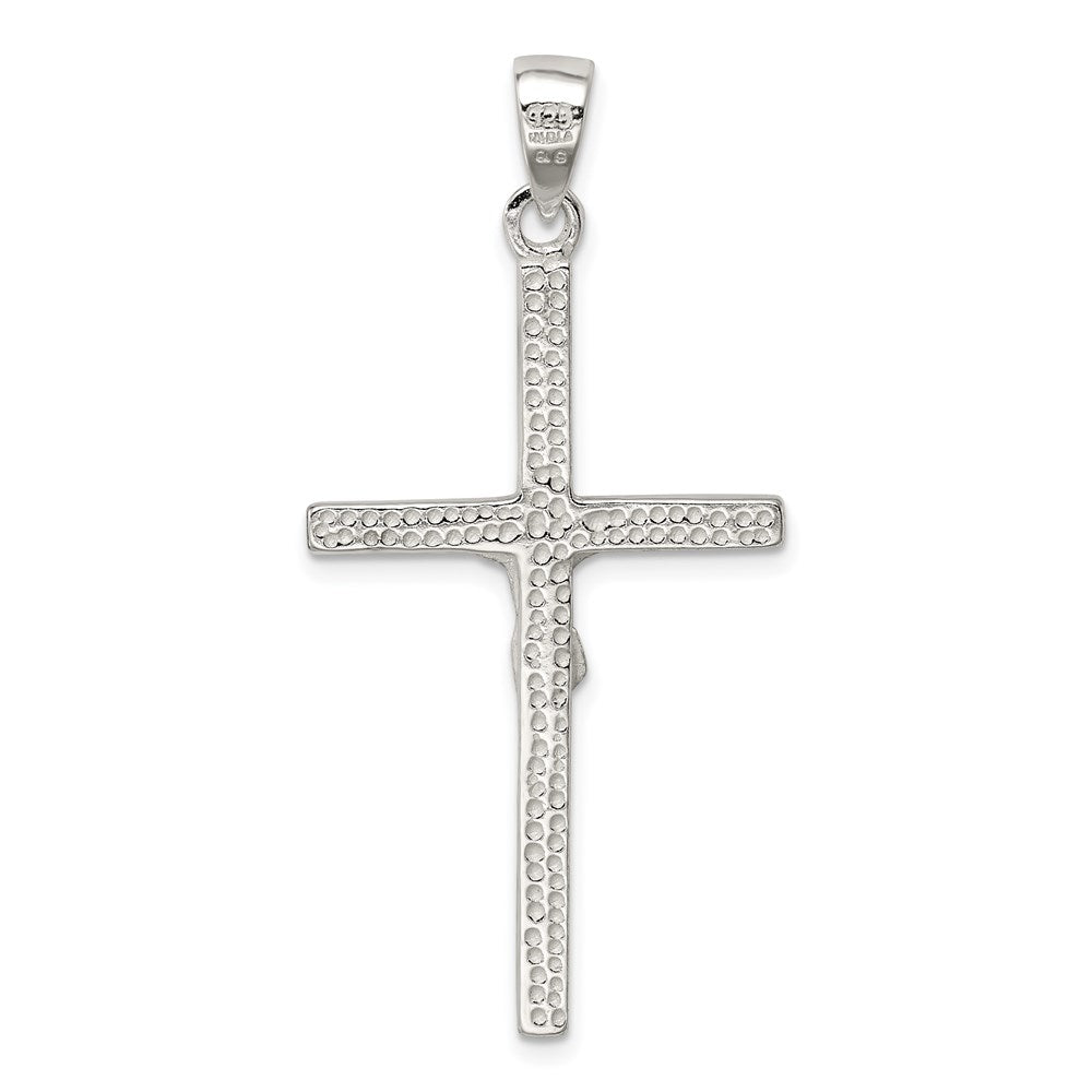 Sterling Silver Polished Crucifix Pendant