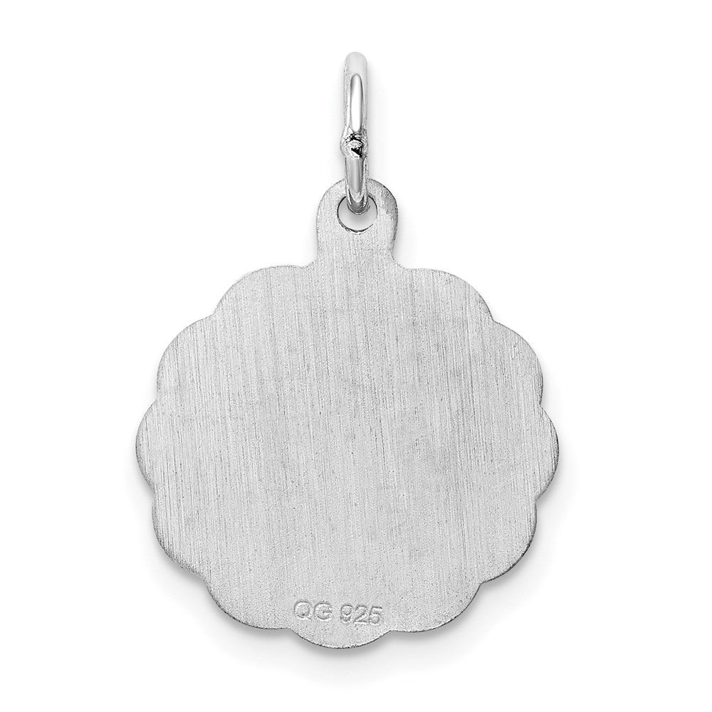 Sterling Silver Rhodium-plated Special Mom Disc Charm
