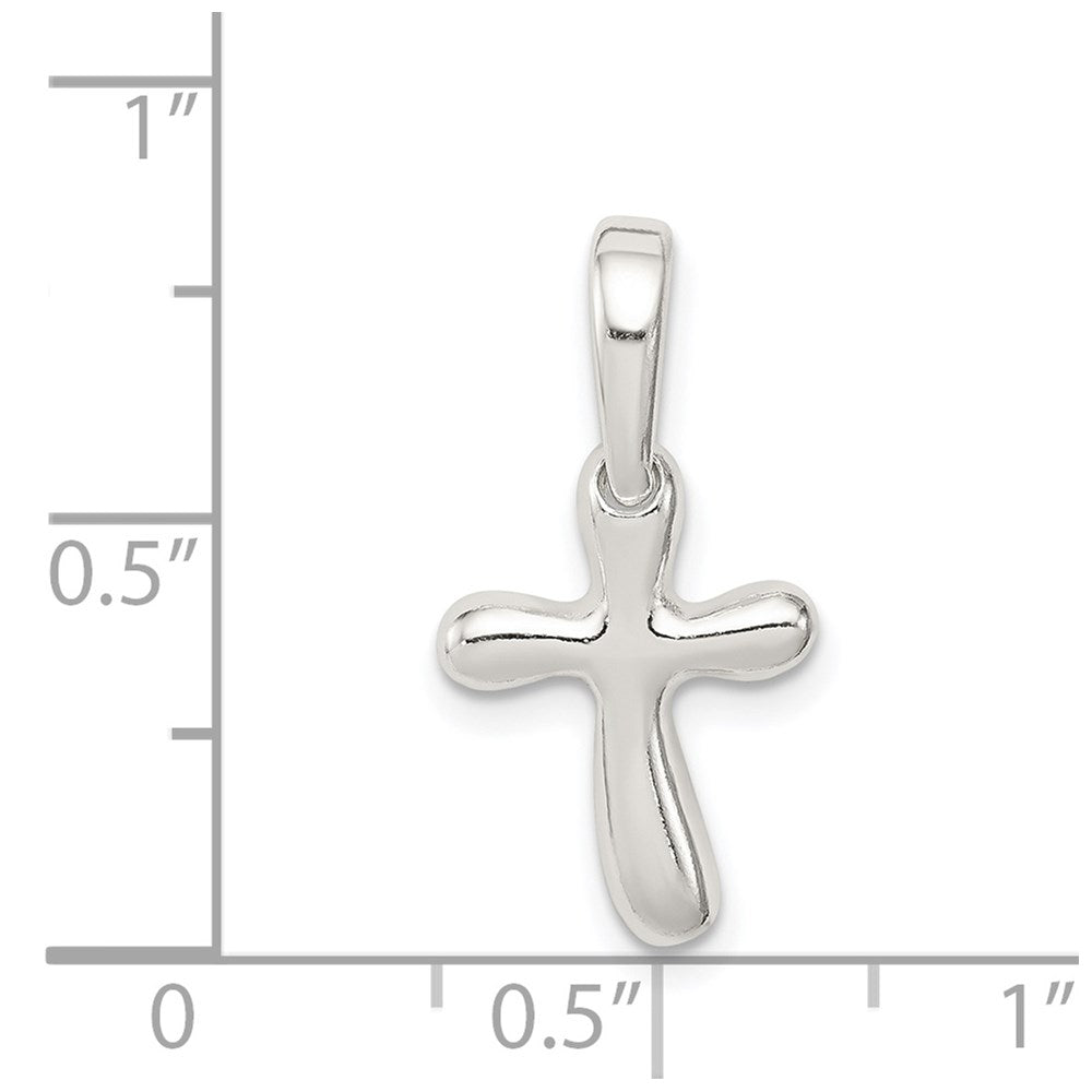 Sterling Silver Freeform Cross Charm