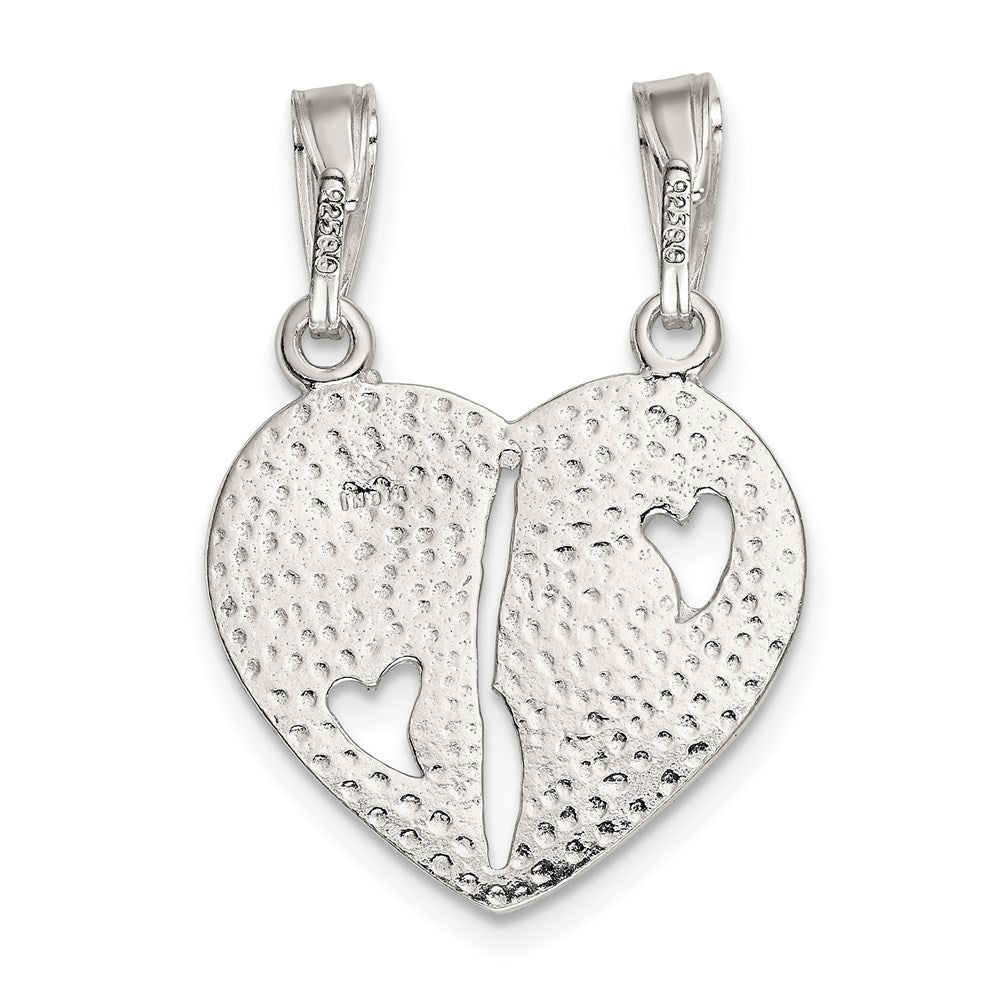 Sterling Silver Best Friends Break apart Heart