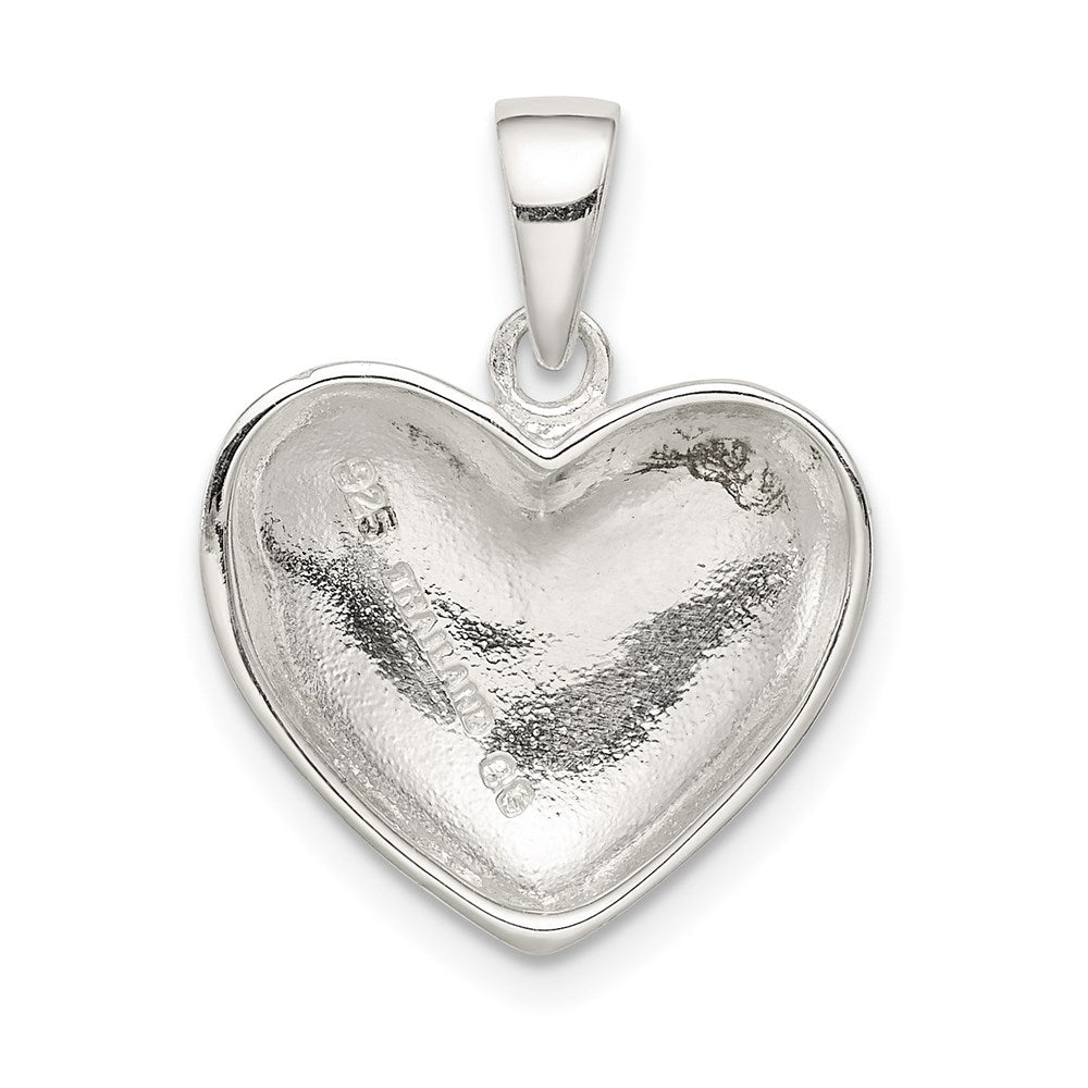Sterling Silver Polished Heart Pendant