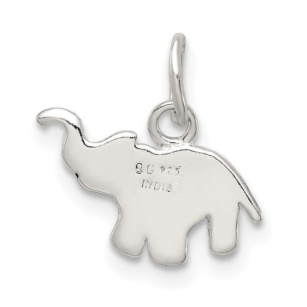 Sterling Silver Enameled Elephant Charm