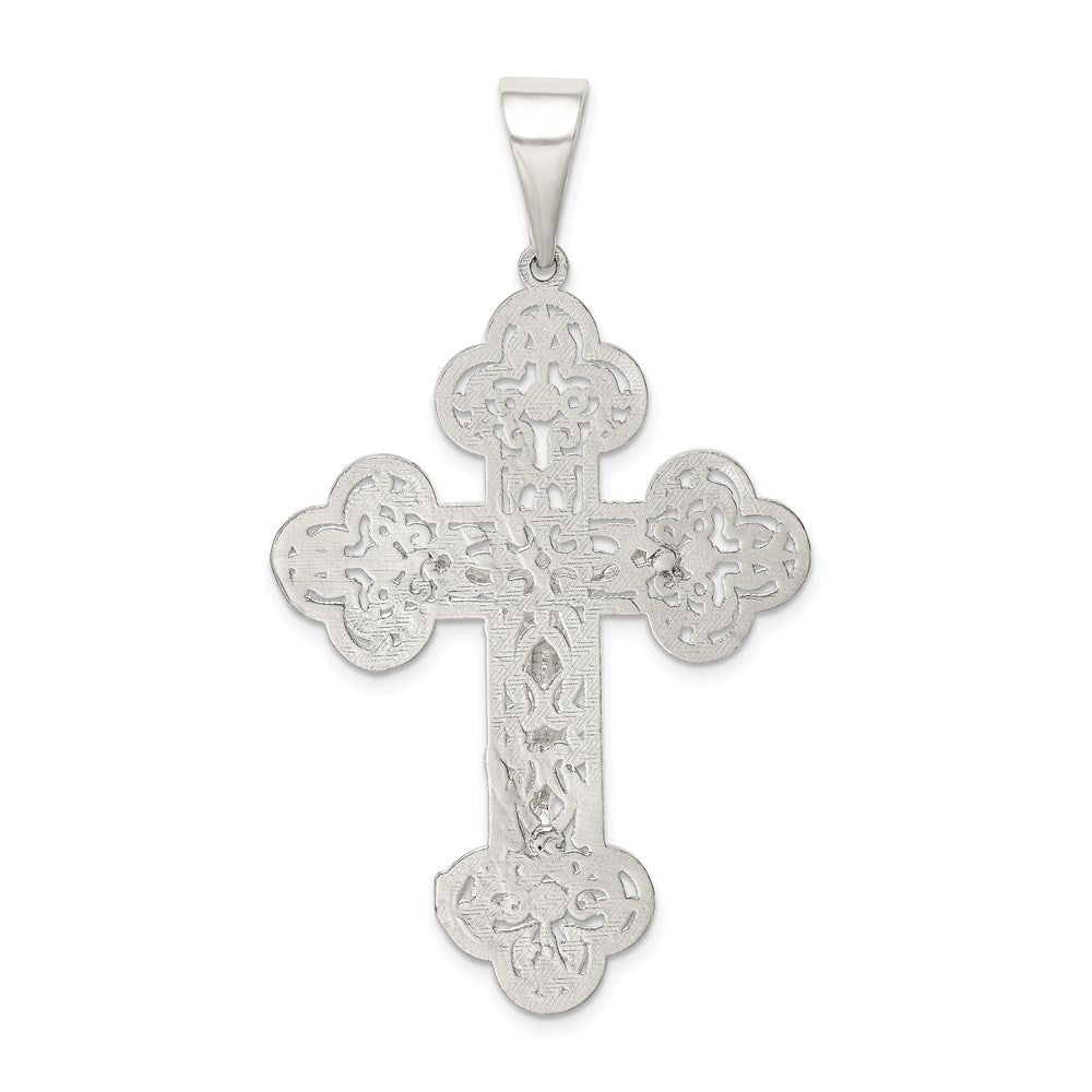 Sterling Silver Polished Crucifix Pendant