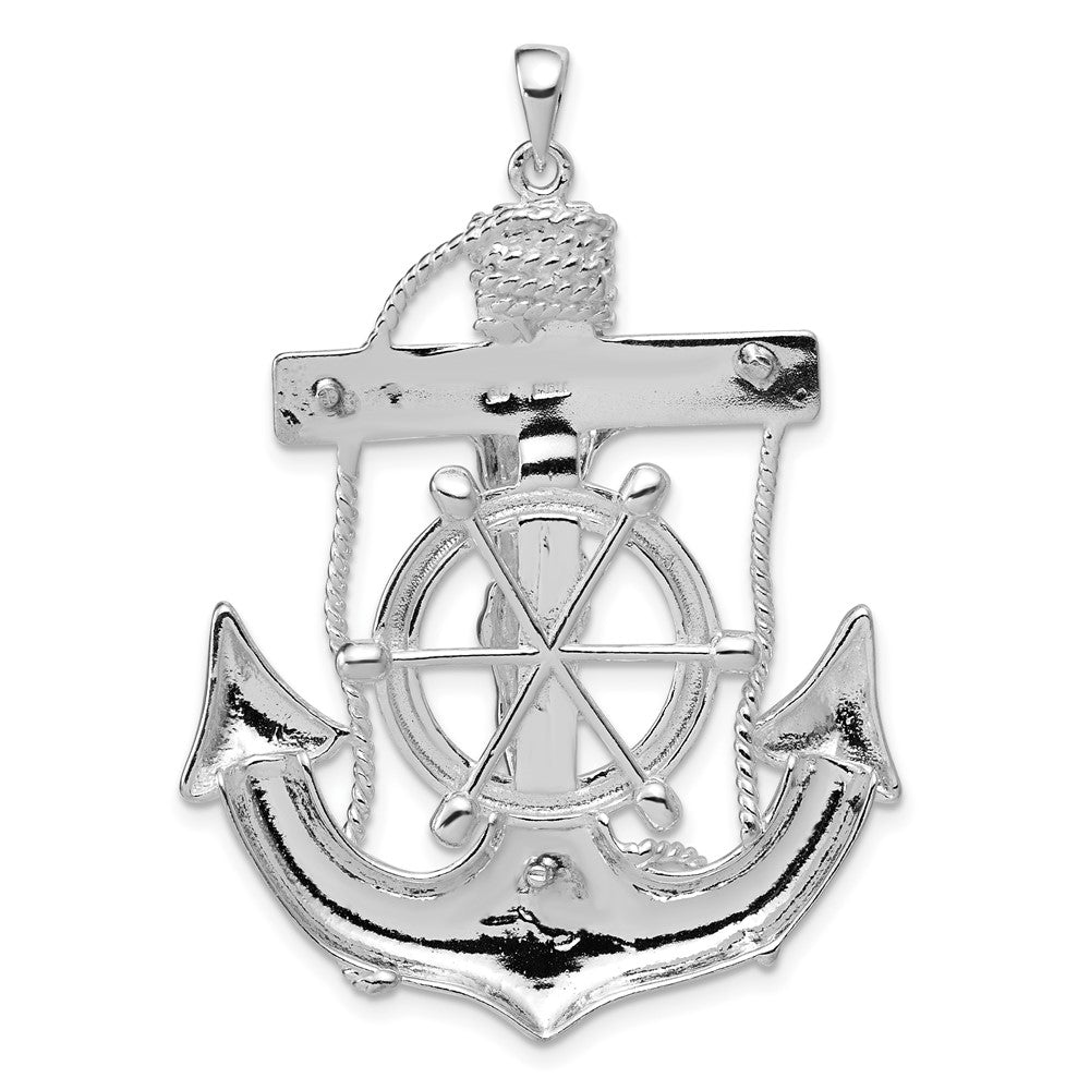 Sterling Silver Polished Mariner Cross Pendant