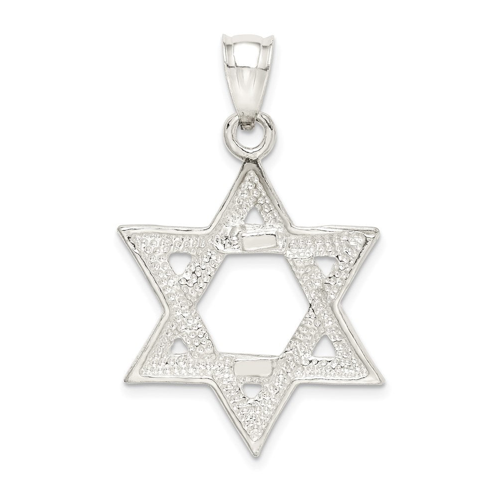 Sterling Silver Polished Star of David Pendant