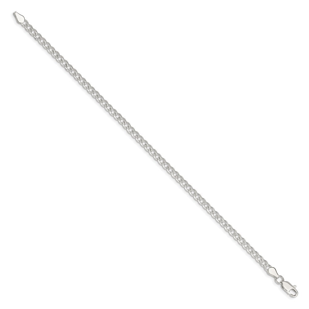 Sterling Silver 3.8mm Pavé Curb Chain