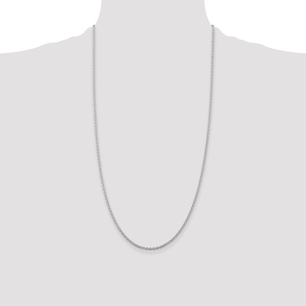 Sterling Silver 2.25mm Cable Chain