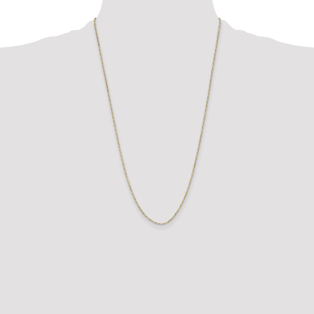Sterling Silver And Vermeil 1.85mm Diamond-cut Rope Chain