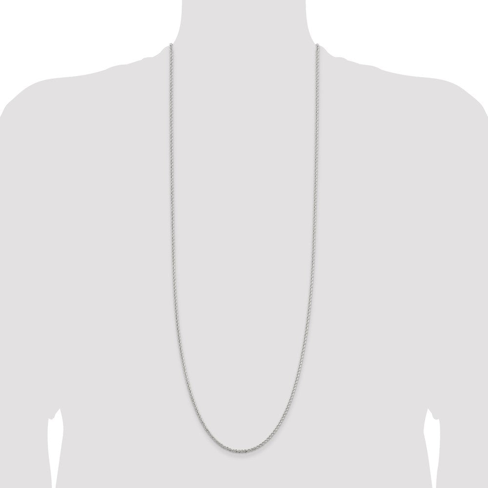 Sterling Silver 2.3mm Solid Rope Chain