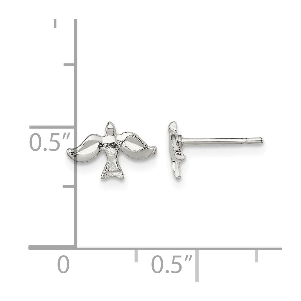 Sterling Silver Dove Mini Earrings