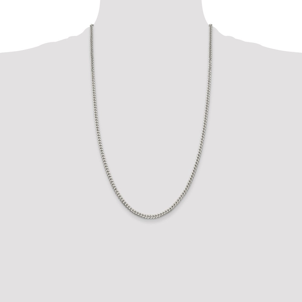 Sterling Silver Polished 3.15mm Curb Chain