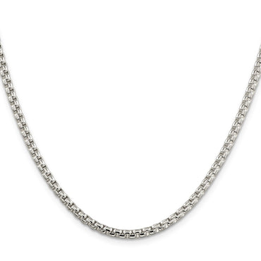 Sterling Silver 3.6mm Round Box Chain