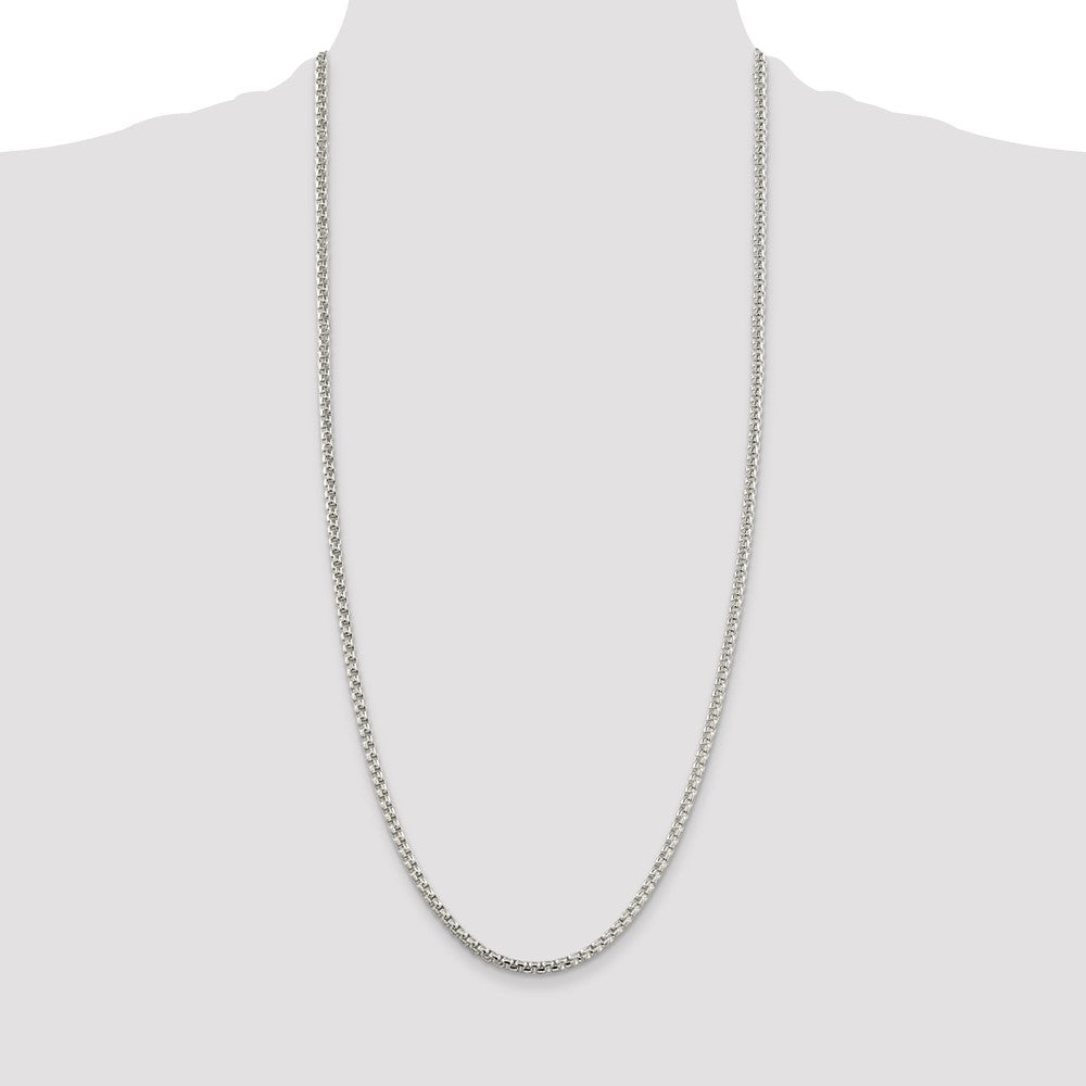 Sterling Silver 3.6mm Round Box Chain