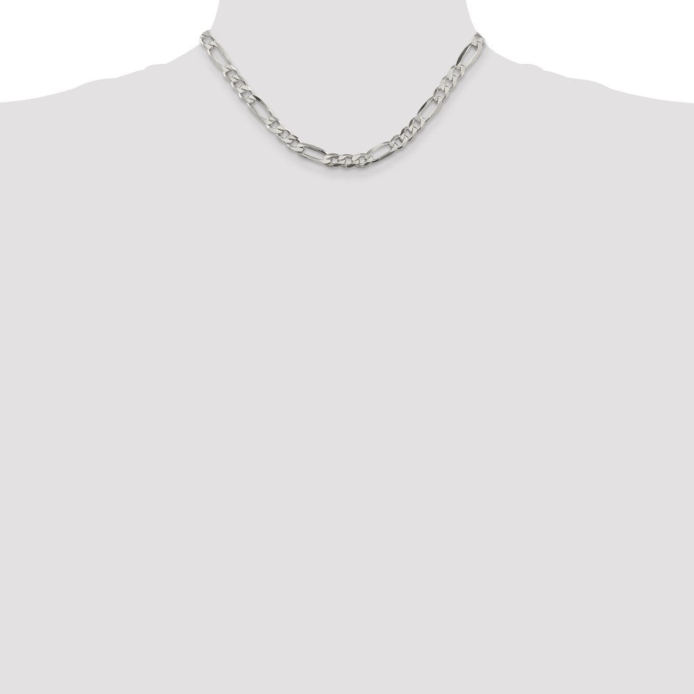 Sterling Silver 6.75mm Figaro Chain