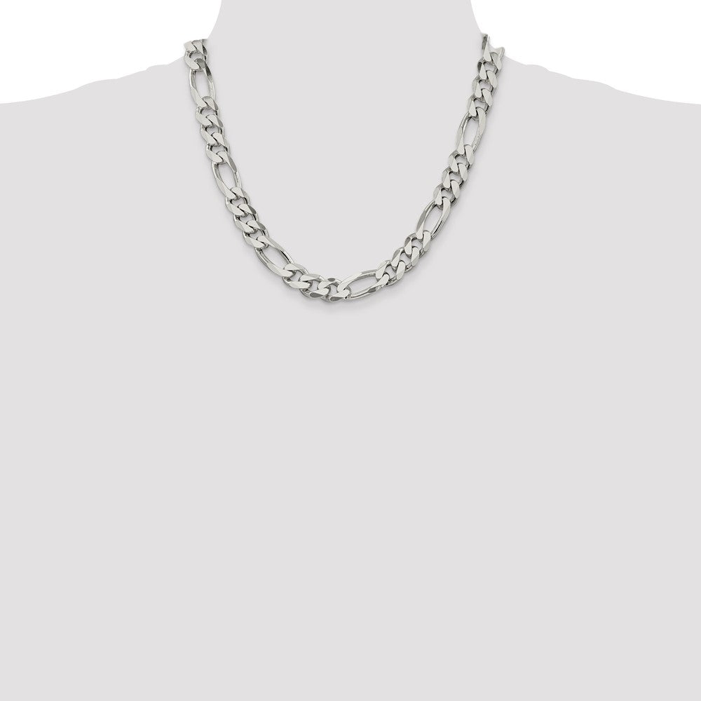 Sterling Silver 10.75mm Figaro Chain