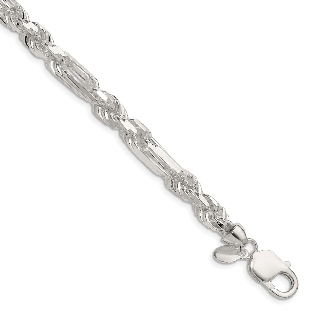 Sterling Silver 7mm D/C Figarope Chain