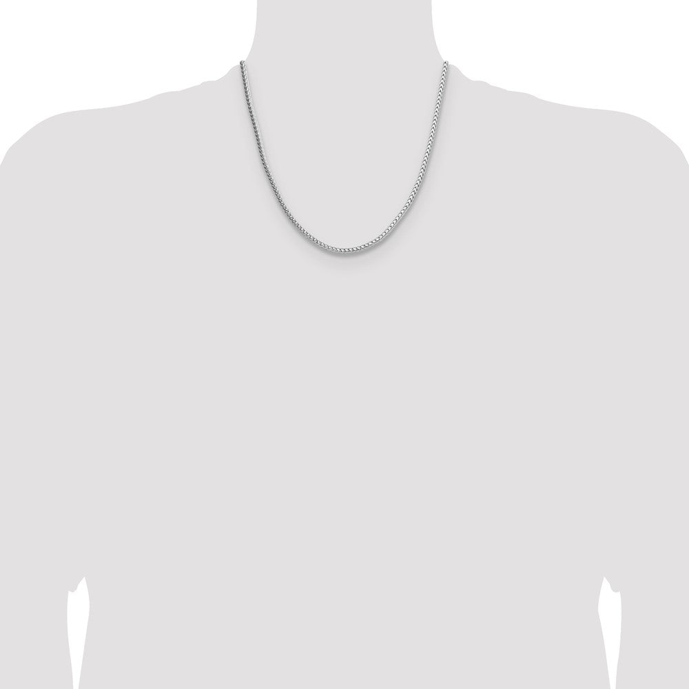 Sterling Silver 3.4mm Diamond-cut Round Franco Chain