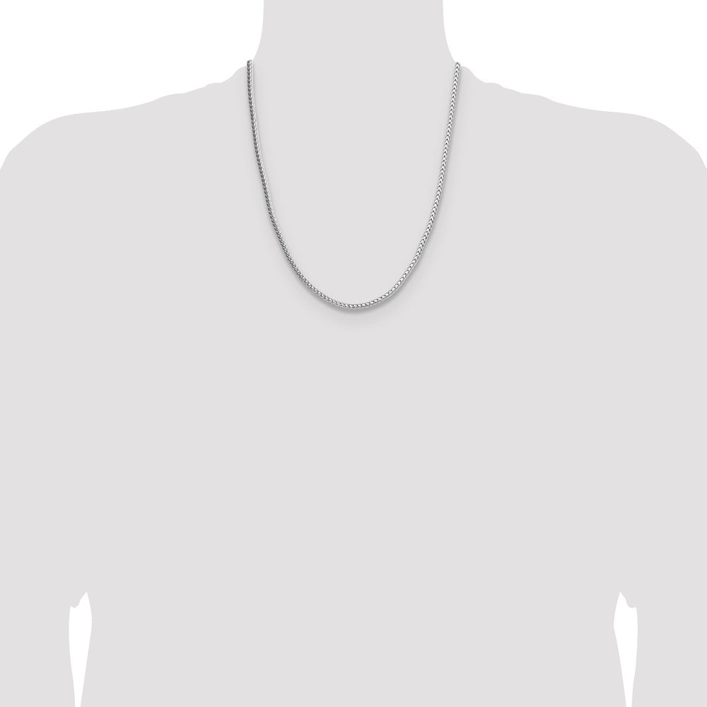 Sterling Silver 3.4mm Diamond-cut Round Franco Chain